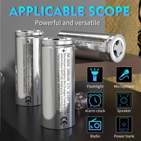 Resim 26650 Şezlong Yedek Parçaları, 5000mAh Pil ve USB Şarj Özellikli 