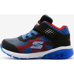 Resim Skechers Rapid Charge - Movrux Küçük Erkek Çocuk Siyah Işıklı Bot 402032n Bkrb Siyah 