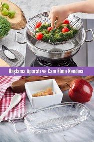 Resim MorPort Bebekler için Ek Gıda Haşlama Aparatı ve Cam Elma Rendesi 2'li Set 