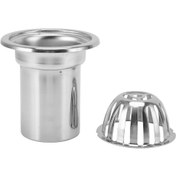 Resim Tenfowee Dış Mekan Çelik Su Depolama Çukuru, Engellere Dayanıklı, Balkon Bahçe Tavanı İçin, 5 İnç, Tıkanma Önleyici, Kolay Kurulum, Paslanmaz Çelik 