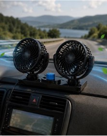 Resim Araç Vantilatör Oynar Başlıklı Çakmaklık Girişli 2 Modlu Oto Fan Renkli 