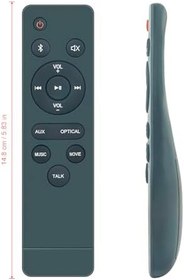 Resim AULCMEET 100015716 Onn Soundbar Sistemi Uzaktan Kumanda için fit Değiştirin Uzaktan Kumanda 100020788 100015716 100024201 100015716 STV370D 
