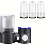 Resim Honeybeeshop Siyah Ev Kullanımı İçin 3 Filtre Kartuşlu Su Arıtıcı Klor Kireç Koku Partikül Azaltır Çift Çıkış 