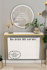 Resim TALAŞTOZUM 80 Cm Gold - Beyaz Petek Üstü Raf - Dresuar (açıklamayı Okuyunuz) 