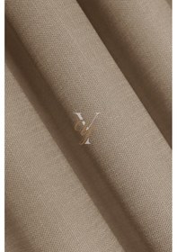 Resim Keten Fon Perde V-4005 Koyu Krem Koyu Krem 