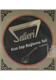 Resim Salieri 0.18 mm Paslanmaz Takım Tel - Kısa Sap Bağlama Teli 018 