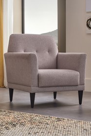 Resim Enza Home Loreto Plus Berjer, Kadife Dokulu - Kum 