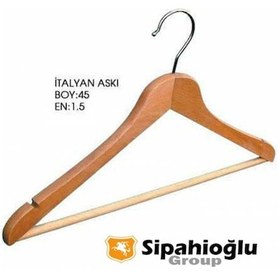 Resim Ahşap Askı Elbise Askısı 30 Adet Ahşap 