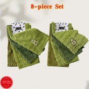 Resim 8 Parça Avokado Desenli Bulaşık Bezi Seti, Çeşitli Renkler, Hızlı Kuruyan Emici Temizlik Bezleri, Yumuşak ve Nefes Alabilir Kalınlaştırılmış 30cm x 30cm Ekstra Büyük Mutfak Havluları, Banyo El Havlaları, Ultra Yumuşak Yüz Havluları, Araba Temizleme Bezleri, Masa Üstü Silme Mendilleri, Isıya Dayanıklı Servis Peçeteleri, Çok Amaçlı Çoklu Kullanım Kumaşı 