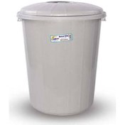 Resim 50 Litre Battal Boy Çöp Kovası (Gri) Gri 