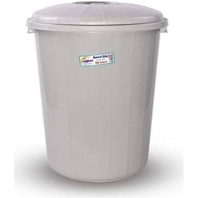 Resim 50 Litre Battal Boy Çöp Kovası (Gri) Gri 