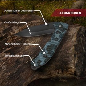 Resim Mena Rise 0.9425.DS222 BSH Alox Çakı, Mavi Kamuflaj 1178227 