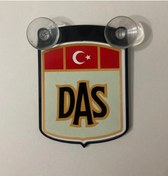 Resim HMNL Etiketçilere Özel TÜRKİYE DAS Harfi Cam Süsü Pleksi Vantuzlu Arma 10X7,5 