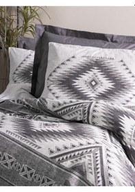 Resim Cotton Box Ethnic Tek Kişilik Nevresim Takımı Delos Antrasit 