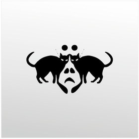 Resim Folyo Sticker Kediler 60cm Uzunluk Siyah 