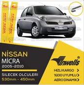 Resim Nissan Micra Muz Silecek Takımı 2005-2010 İnwells N11.2226 