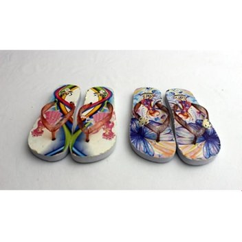 Kaymaz Taban Renkli Ikili Havuz,Deniz,Plaj Kız Çocuk Terlik (471478502)