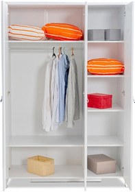 Resim Loren 3 Kapılı Dolap, Bebek ve Genç Odası Dolap Beyaz 