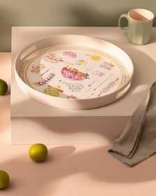 Resim Madame Coco Cuisine Yuvarlak Tepsi Teps000000009235x35x3 Cm-yeşil/pembe 