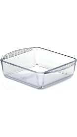 Resim AyrStore Pasabahce Borcam Midi Fırın Tepsisi, 59854, Şeffaf 