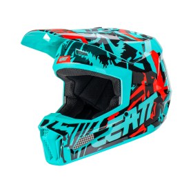 Resim Leatt Moto 3.5 Junior Fuel turkuaz L cross enduro motosiklet kaskı 
