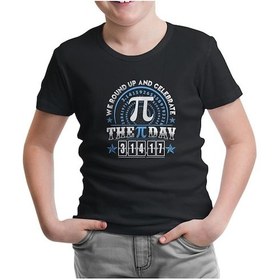 Resim Matematik - Pi 12 Siyah Çocuk Tshirt 