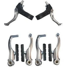 Resim BİSİKLET FREN TAKIMI V-BRAKE ALİMİNYUM NİKEL 