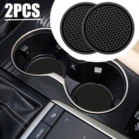 Resim 2 adet Silikon Araba Bardak Tutucu Altlıkları, Kaymaz, Premium PVC, Çoğu Araçla Uyumlu, İç Aksesuarlar, Bardak Tutucuları için Araba Altlıkları 