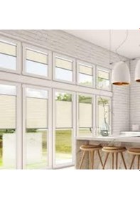 Resim Krem 09-02 Plise Perde - Katlanır Cam Balkon Perdesi Krem 