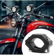 Resim Hightower Universal 23-35mm Motosiklet Sis Farı Braketi Siyah 1 Adet Alüminyum Ayarlanabilir 