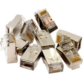 Resim POWERMASTER PM-4426 METAL RJ45 CAT6 METAL UÇ 8P/8C SHIELD 100 LU PAKET FİYAT 