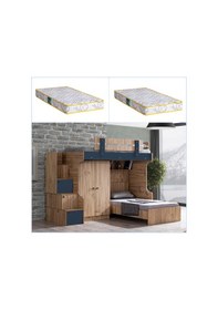 Resim Setaymobilya Ranza, Riva Ranza Karyola 2 Kapaklı Dolap + 2 Adet Comfort Yatak 