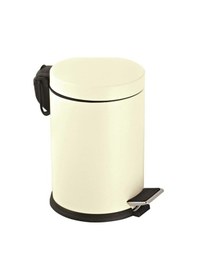 Resim Vinoks Eko Serisi 3 Litre Hacimli Paslanmaz Banyo-mutfak Pedallı Çöp Kovası Krem Krem 