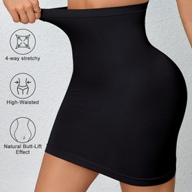 Resim Kadınlar için Yüksek Bel Karın Kontrol Etek - Şık Beyaz, Esnek Naylon/Elastan Karışımı, Doğal Kalça Kaldırma ile Zayıflatan Bodycon Tasarım, Elde Yıkanabilir, Durum Elbise Etek|Şık Kalem Etek|Dikişsiz Tasarım 