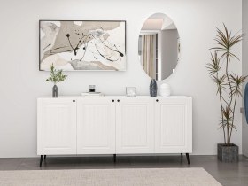 Resim Minar Kale Aynalı Konsol İlkbahar Beyaz/beyaz Beyaz 