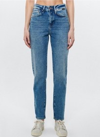 Resim Mavi Cındy Gölgeli Mavi Gold Shape Jean Pantolon 100277 84421 Mavi 