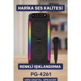 Resim S'82 Taşınabilir Şarjlı Hoparlör Usb, Sd Kart, Aux Girişli 