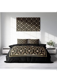 Resim Monohome Gold Deco 3D Pamuk Saten Çift Kişilik Nevresim Takımı 