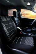 Resim KNB Yeni Caddy Koltuk Kılıfı Tutya Siyah Beyaz Nakışlı 2019 Yılı Ve Sonrası 