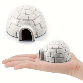 Resim Büyüleyici Mini Iglo Noel Ağacı Süsü - Akvaryumlar & Tatil Dekoru için Mükemmel, Dayanıklı PVC Malzeme 
