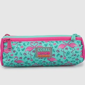 Resim Pembe Coral High 22012 Pembe Üç Bölmeli Kalem Çantası 