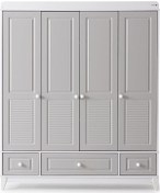 Resim Joy 4 Kapılı Dolap, Bebek ve Genç Odası Dolap Gri 