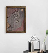 Resim Bk Home Gül Tasarımlı Doğal Masif Ahşap Çerçeveli Tablo 45X65Cm-1 (551090054) 