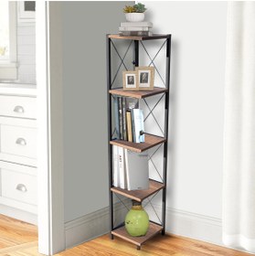 Resim RMDSHOP Köşe Kitaplık Ve Aksesuar Rafı Metal Ayaklı 