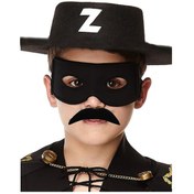 Resim Siyah Renk Zorro Şapkası Zorro Maskesi Ve Zorro Bıyık Çocuk Boy (551907986) 