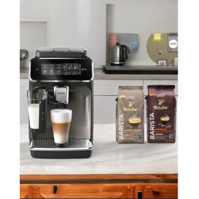 Resim Philips Tam Otomatik LatteGo Espresso Makinesi, 3300 Serisi, SilentBrew Teknolojisi, Taze Öğütülmüş Çekirdeklerden Aromatik Kahve 6 Sıcak ve Soğuk İçecek 2Kg Tchibo Kahve + Luciole Lambader Hediye 