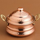 Resim Alacahöyük Bakır Mini Güveç 10 Cm 