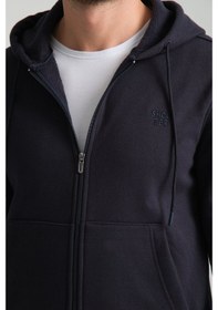 Resim Shooter Sportswear Shooter Erkek Kışlık Eşofman Takımı Thermosoft Teknolojisi İçi Kuzu Görünümlü Regular Kalıp Minimal Logo Kapüşonlu Lacivert 