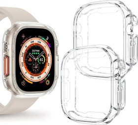 Resim Apple Watch Uyumlu Şeffaf Full Kasa Koruyucu Silikon 