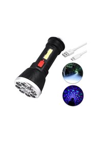 Resim Temiz Pazar 9+1 Ledli Mini Disko Toplu Şarjlı El Feneri 9+1 Ledli Mini Disko Siyah 